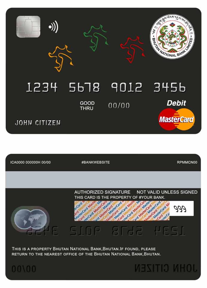 Bhutan National Bank mastercard debit